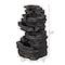 Gardenised Cascading Electric Powered 5-Tier Rock Water Fountain with LED Lights 18" QI004634 - alternate 3